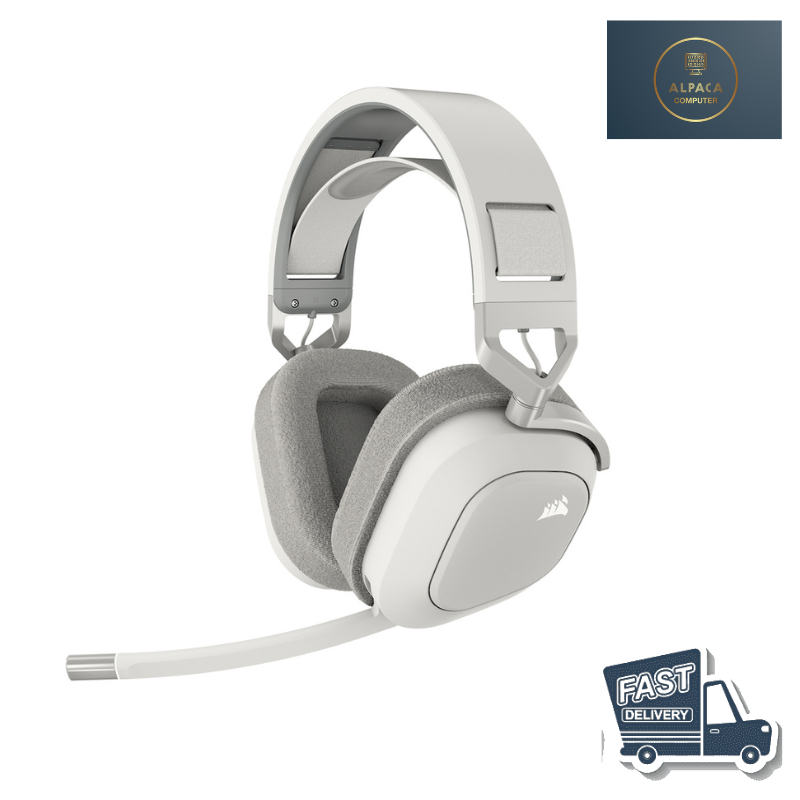 CORSAIR HEADSET GAMING HS80MAX WIRELESS RGB WHITE : CA-9011296-AP สินค้าพร้อมส่ง