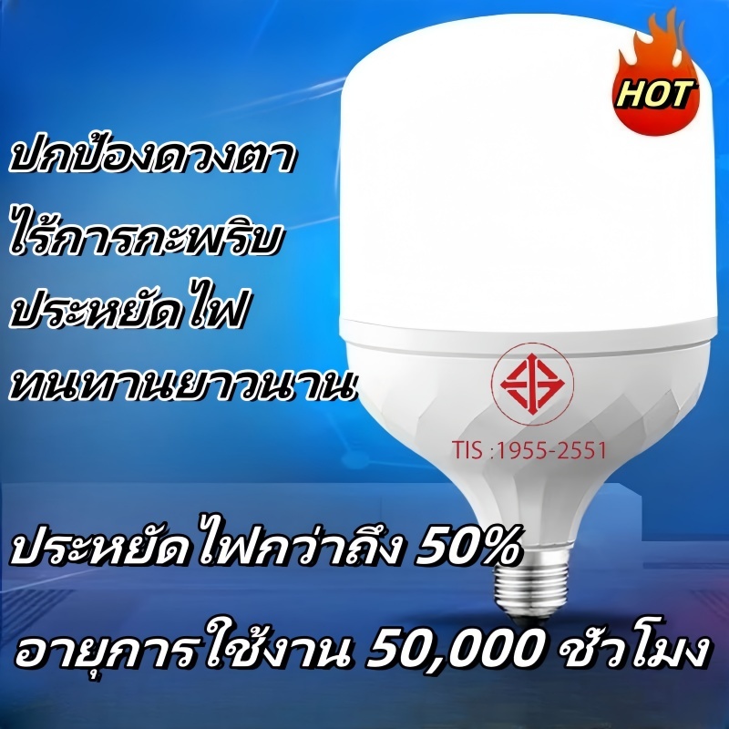 หลอดไฟ LED Bulb กล่องชมพูไฟLED สว่างนวลตา หลอดไฟประหยัดพลังงาน220V ขั้ว E27 45W 55W 65W 85W แสงขาว แสงวอมไวท์ พร้อมส่ง