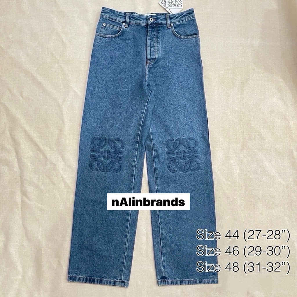 SALE ลดราคา New💯LOEWE BAGGY JEAN รุ่นยอดนิยม รุ่นใหม่ Logo สีเดียวกับตัวกางเกง ดูเรียบหรูเท่ห์สุดๆ