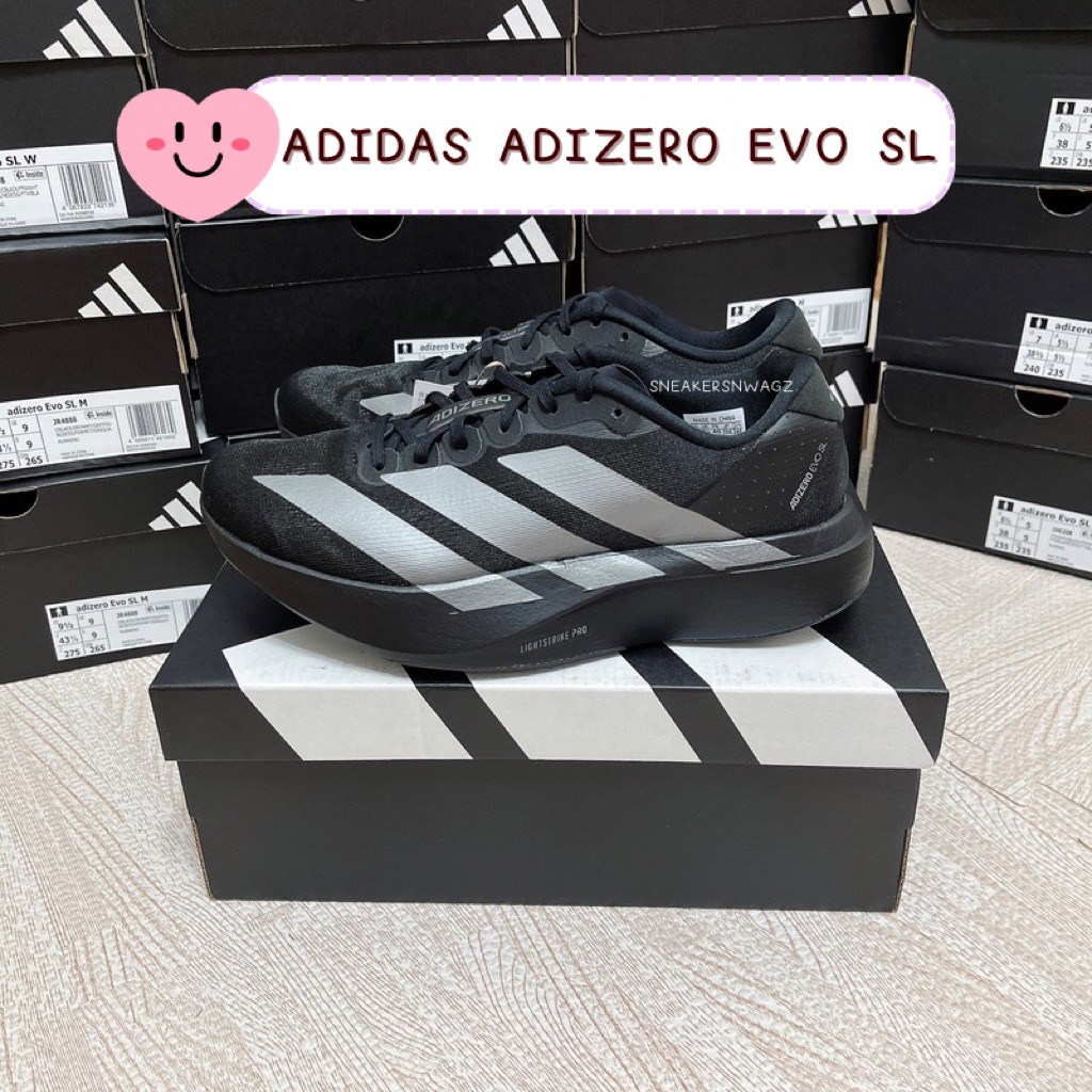 [พร้อมส่ง] รองเท้าวิ่ง ADIDAS ADIZERO EVO SL - (JR4888) Color: Core Black/Iron Metallic/Grey Four