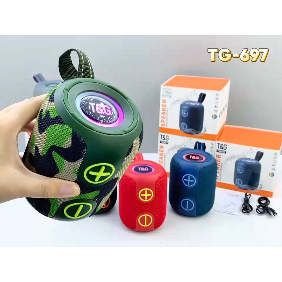 ลำโพงบลูทูธ รุ่น TG697 Wireless Bluetooth Speaker ลำโพงไร้สาย ลำโพง แบบพกพารองรับ TF Card/TWS/FM 8วัต