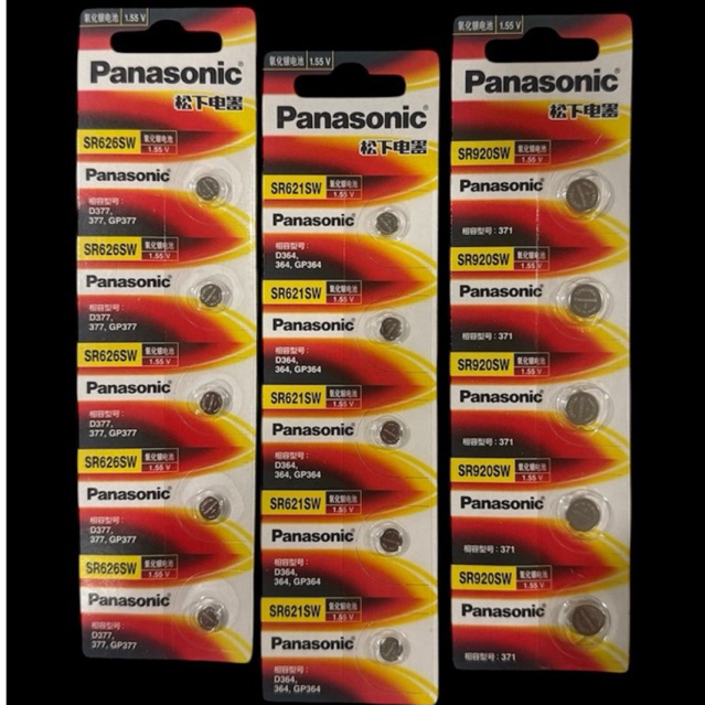 ถ่านนาฬิกา Panasonic SR626SW/SR920SW/SR621SW แผง5ก้อน