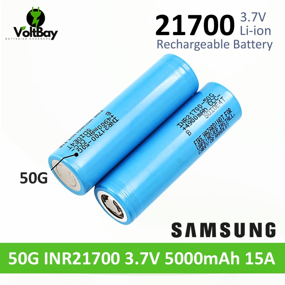 SAMSUNG ถ่านชาร์จ INR 21700 50G 5000mAh 3.7V จ่ายกระแส 15A