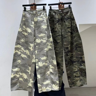 (4.4 เติมสต็อคพร้อมส่ง) CAMO BAGGY JEAN กางเกงลายทหารทรงแบ็ค…