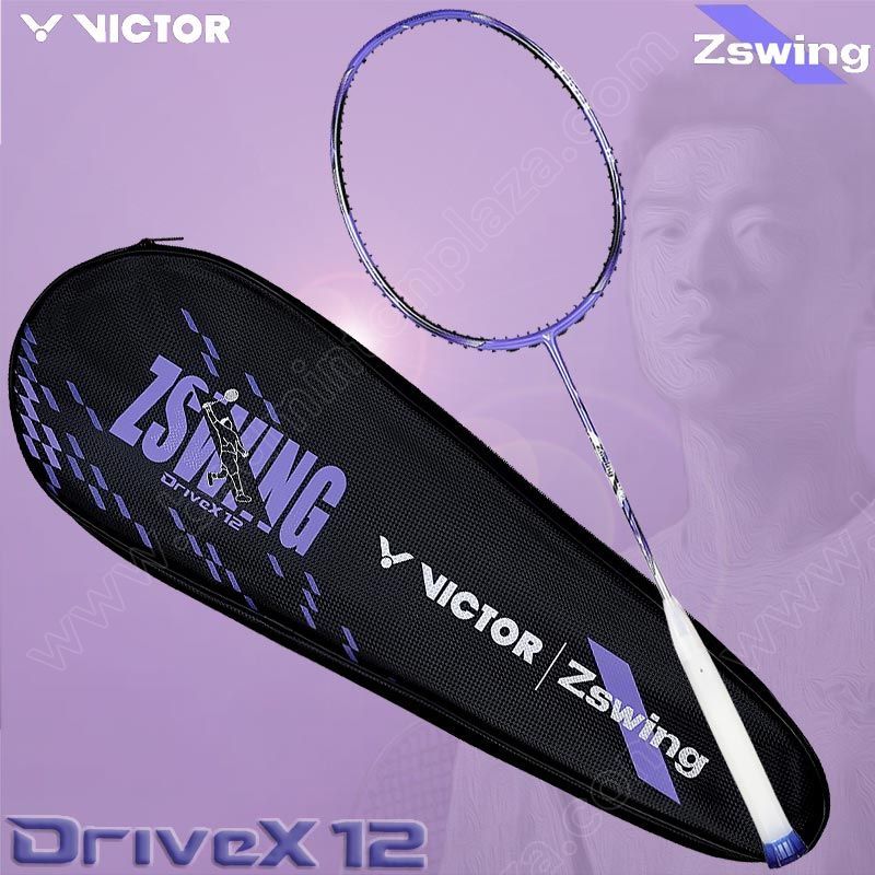 【 ของแท้ 💯% 】ไม้แบดมินตันวิคเตอร์ DriveX 12 Zswing Collection สีม่วง แถม! เอ็น+กริ๊ป (DriveX-12-ZSW-