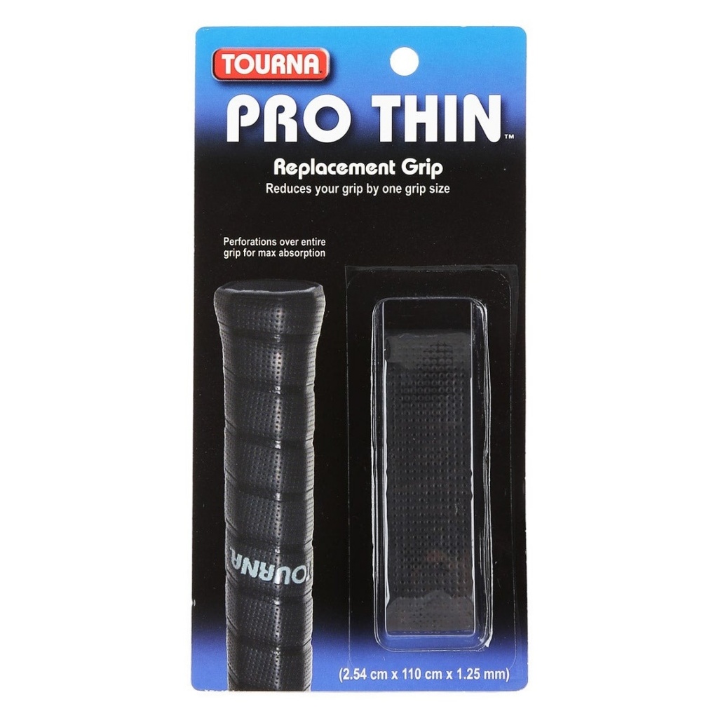 Tourna เทปพันด้าม/กริ๊ปพันด้ามไม้ด้านใน Pro Thin Replacement Grip Tape Racket Tennis | Black ( 07891