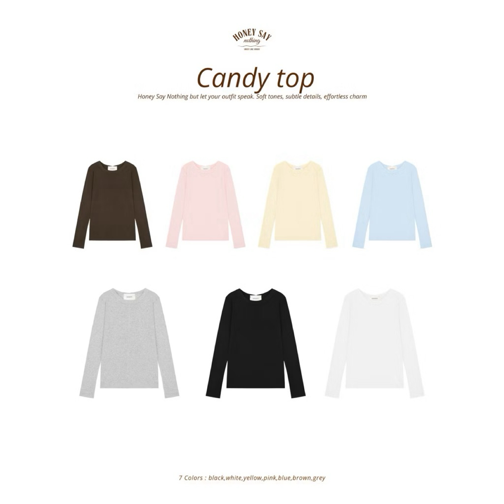 MALISTA - Candy top เสื้อแขนยาวสลาฟ น่ารักมาก