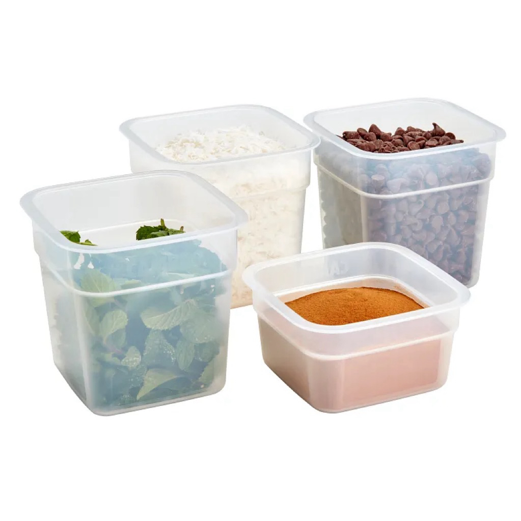 Cambro FRESHPRO CAMSQUARES® TRANSLUCENT with Lid กล่องบรรจุอาหาร โพลีคาร์บอนเนต ทรงสีเหลี่ยมพร้อมฝาปิด