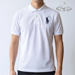 เสื้อโปโล ทรงผู้ชาย ปักม้า เนื้อผ้า T/C Polyester ผสม cotton พรีเมี่ยม สงไว