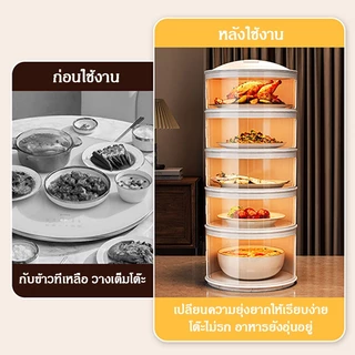 【COD】เก็บอาหาร 3/4/5 ชั้นเก็บอุณหภูมิ ชั้นวางอาหาร ป้องกันเชื้อโรค กันแมลง ถนอมอาหาร ชั้นเก็บอาหาร