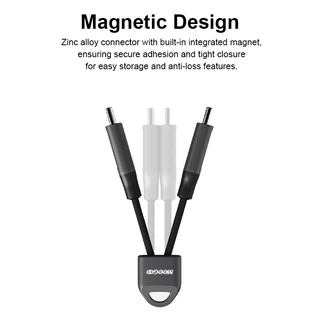 MEEGOO สายชาร์จแม่เหล็ก Type-C60W PD Fast Charge 2in1 Magnetic Charging Cable สำหรับโทรศัพท์/โน้ตบุ๊