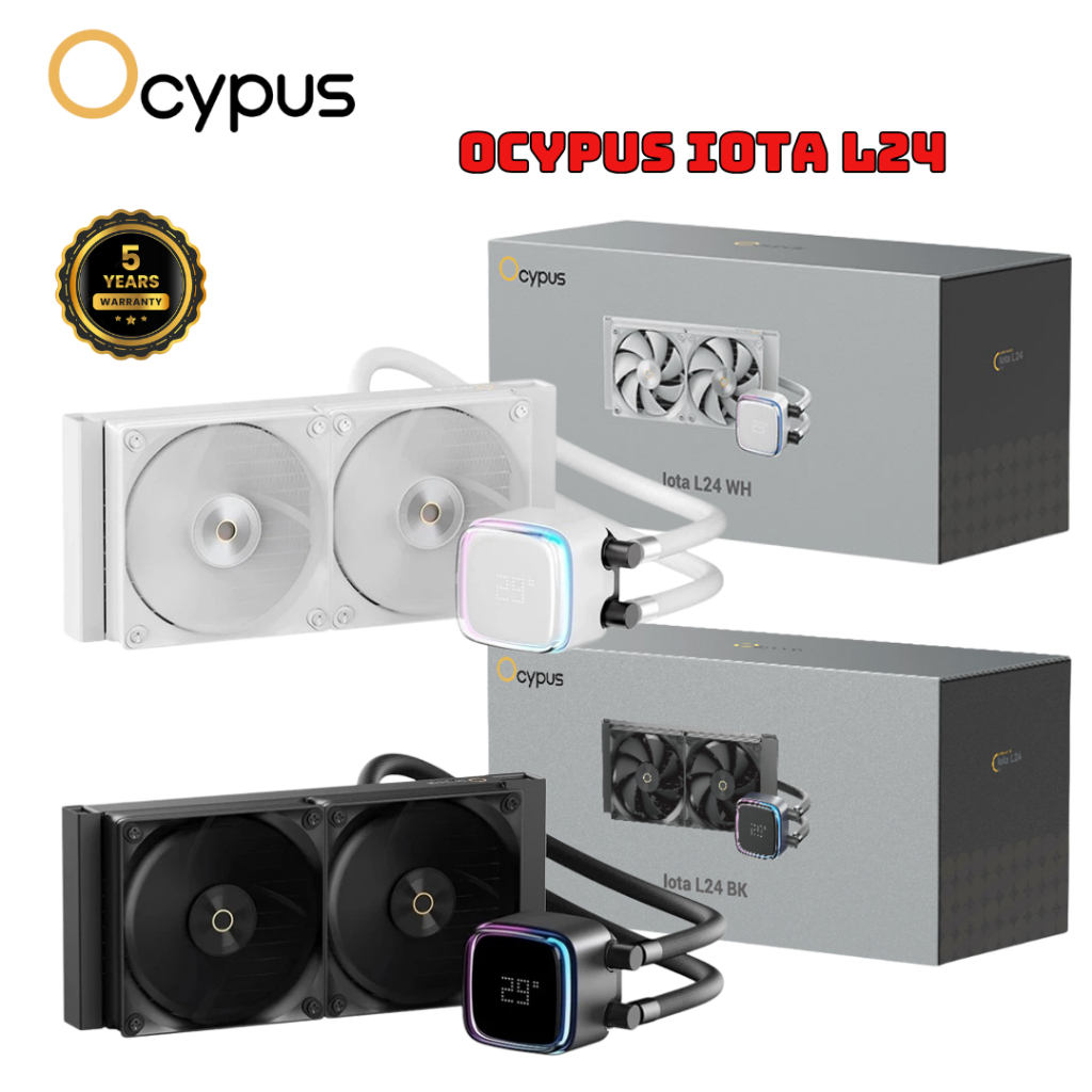 CPU LIQUID COOLER  OCYPUS IOTA L24 - BLACK / WHITE  (ระบบระบายความร้อนด้วยน้ำ)  ของแท้ ประกัน 5 ปี