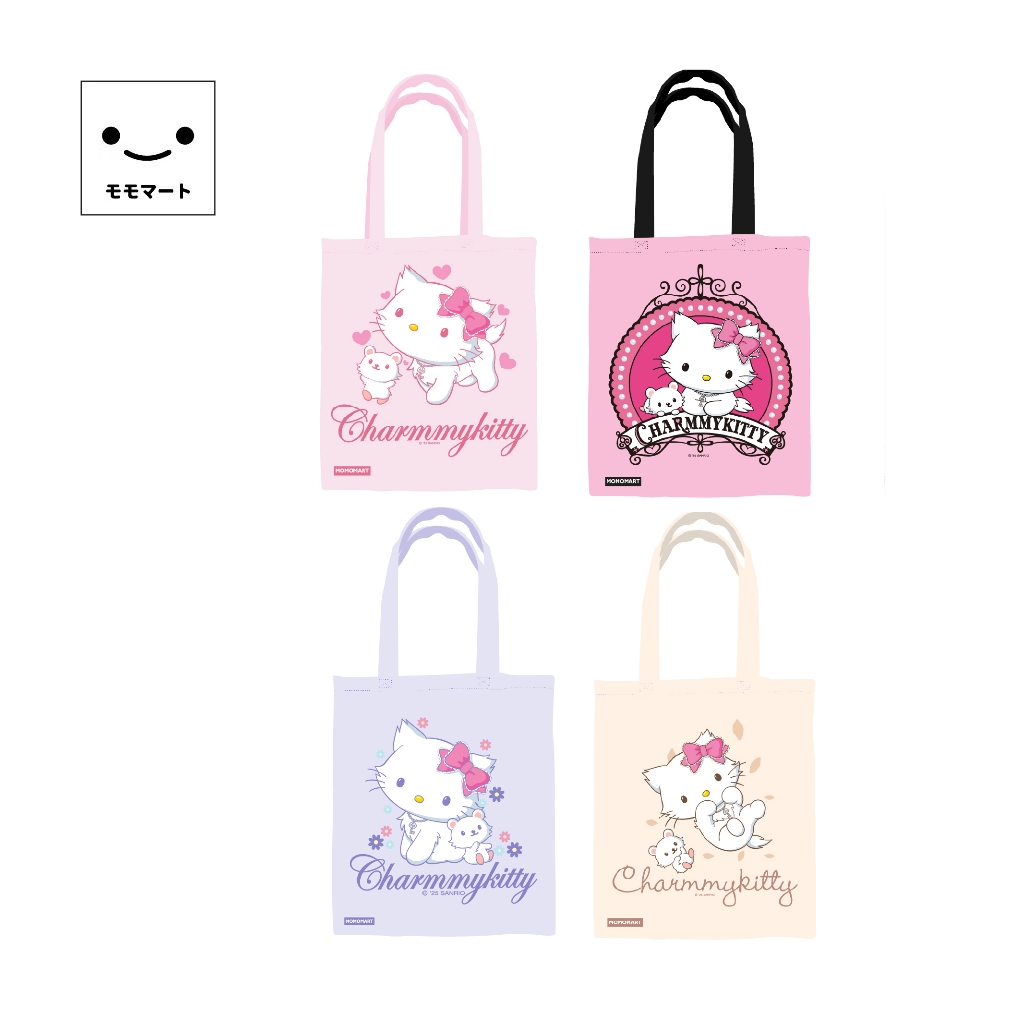 MOMOMART กระเป๋าผ้า Charmmy Kitty กระเป๋าสะพายข้าง ลายน่ารัก กระเป๋าสะพาย มี 3 สีให้เลือก