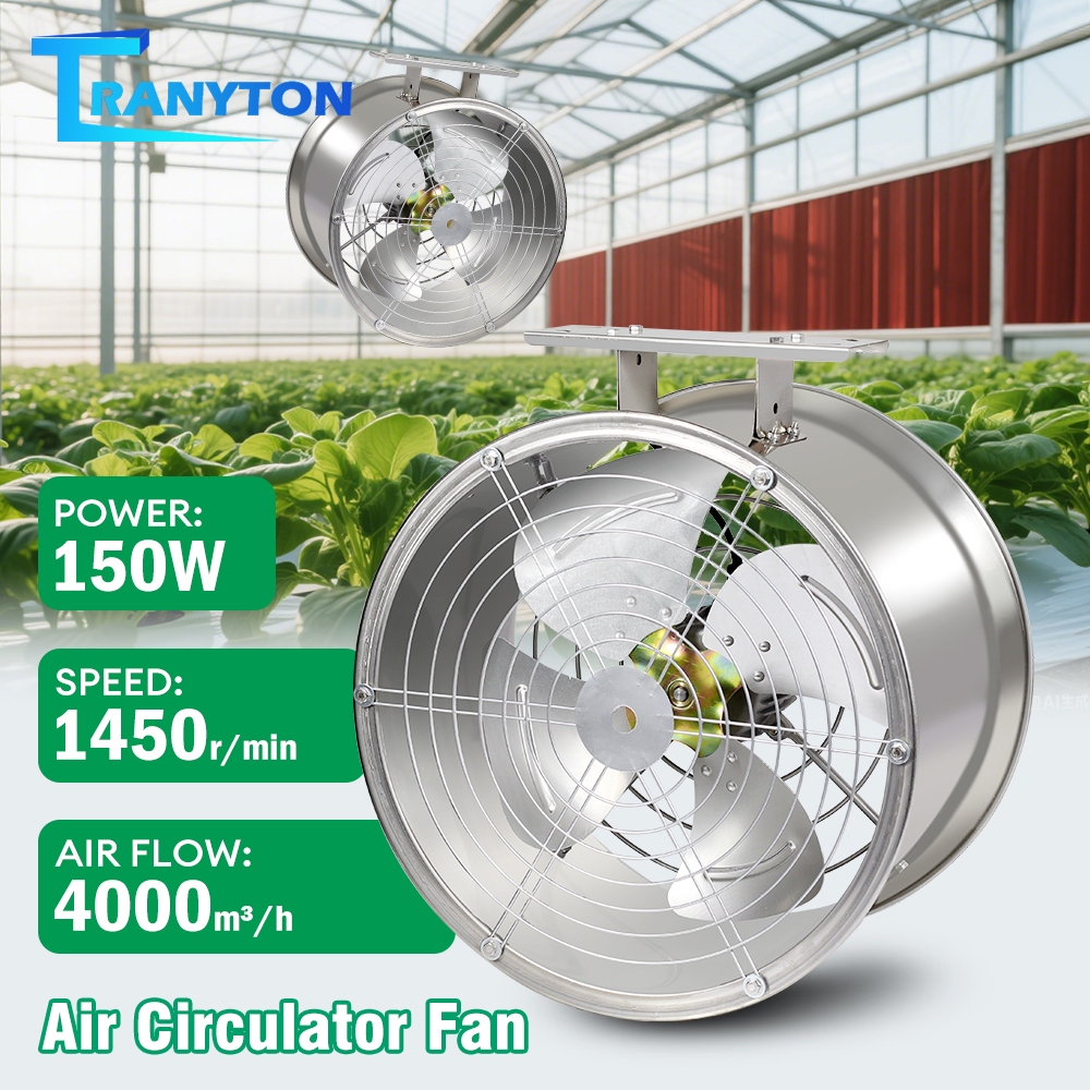 พัดลมอุตสาหกรรม แบบแขวน การไหลเวียนของอากาศ BIG FAN พัดลมใหญ่ 180W ระบบควบคุมความเร็วสามระดับ Industrial fan