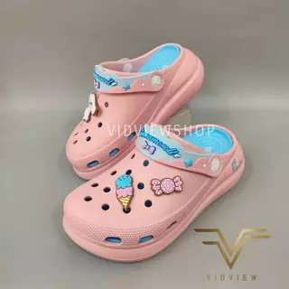 VIDVIEW มีส่งด่วน รองเท้าหัวโตเด็ก Adda 5PF01B7 เบอร์ 32-35 แบบสวม Cinnamoroll ลิขสิทธิ์แท้