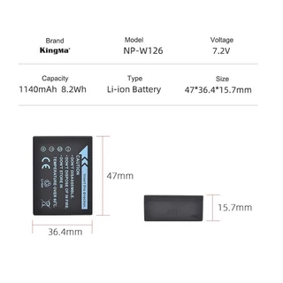 Kingma Fuji NP-W126S/ W126 แบตเตอรี่ แท่นชาร์จ (ประกันศูนย์ไทย)