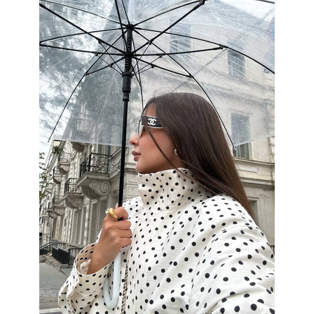 แจ็คเก็ตลายจุด ซิปหน้า Polka dot jacket งานป้ายzaraจ้า