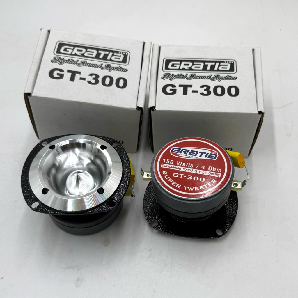 Gratia GT300 TW300 150watt 4”ราคาต่อ1ดอก แหลม GT300 4“ 150watt Tweeter เสียงแหลม4” ให้กำลังสูง 150 วัตต์ เสียงดีเสียงใส