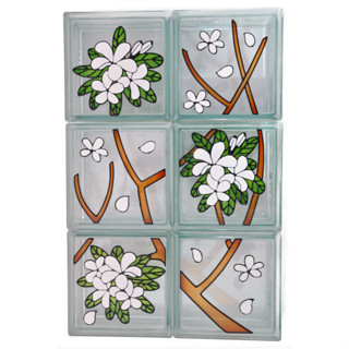 บล็อกแก้วใส ชุด 6 ก้อน/1ชุด ช้างแก้ว รุ่น ขนาด 19 x 19 ซม. แ…