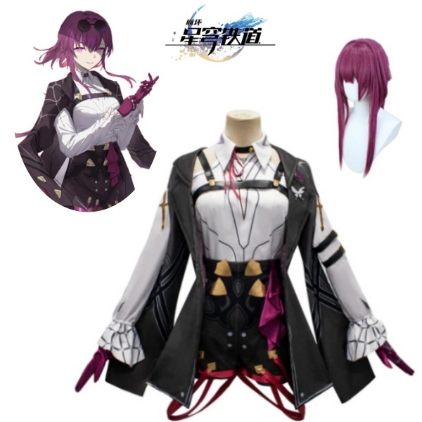 Honkai Star Rail Kafka Anime Cosplayเสื้อผ้า Honkai lmpact Cosplay ผู้หญิงชุดปาร์ตี้ฮัลโลวีน