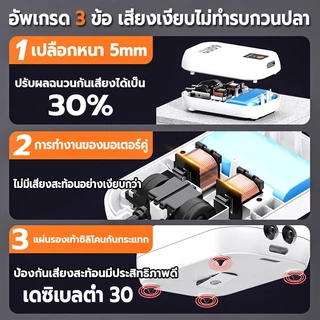 [ใช้งานต่อเนื่อง200ชั่วโมง]ออกซิเจนตู้ปลา รุ่นใหม่ พกพา ปั๊มออกซิเจน ปิดเสียงสุดยอด ออกซิเจนปลา