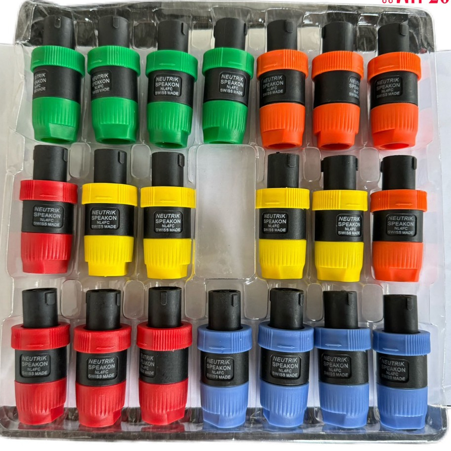 ราคา 2 - 10 ชิ้น ปลั๊กสเปคคอน ปลั๊กต่อสายลำโพง แบบ 4 ขา ตัวผู้ แบบหมุนล็อค Product: 4Pin NEUTRIK Speakon Connector