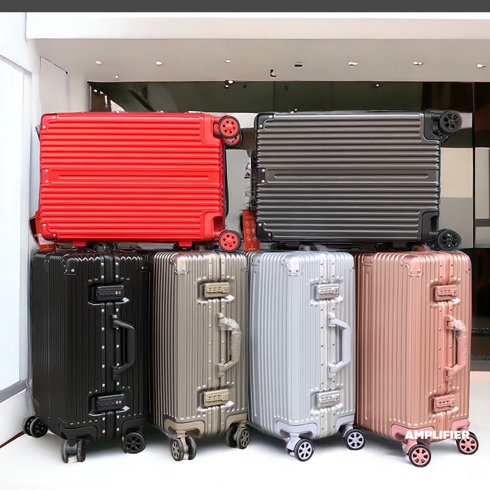 กุญแจ TSA แท้ กระเป๋าเดินทางโครงอลูมิเนียม กระเป๋าเดินทาง กระเป๋าล้อลาก วัสดุ pc ขนาด 20 25 29 นิ้ว