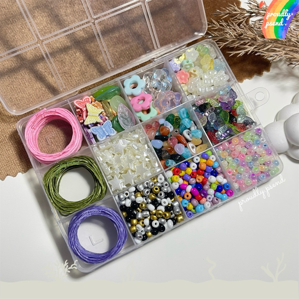 สุดคุ้ม⭐️คอลเลคชั่นชุด diy งานเชือกเทียนและลูกปัด