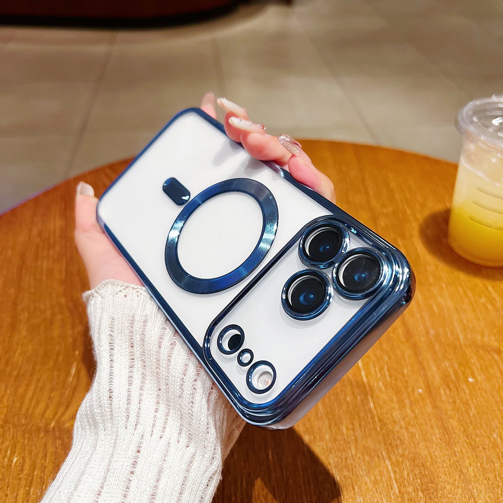 (ส่งทันที) งานหรู สําหรับ iPhone 17 17Pro 17Air 17Promax 16 16Promax 15 15Promax 11 11Promax ชาร์จได้ เคสแม่เหล็ก 006