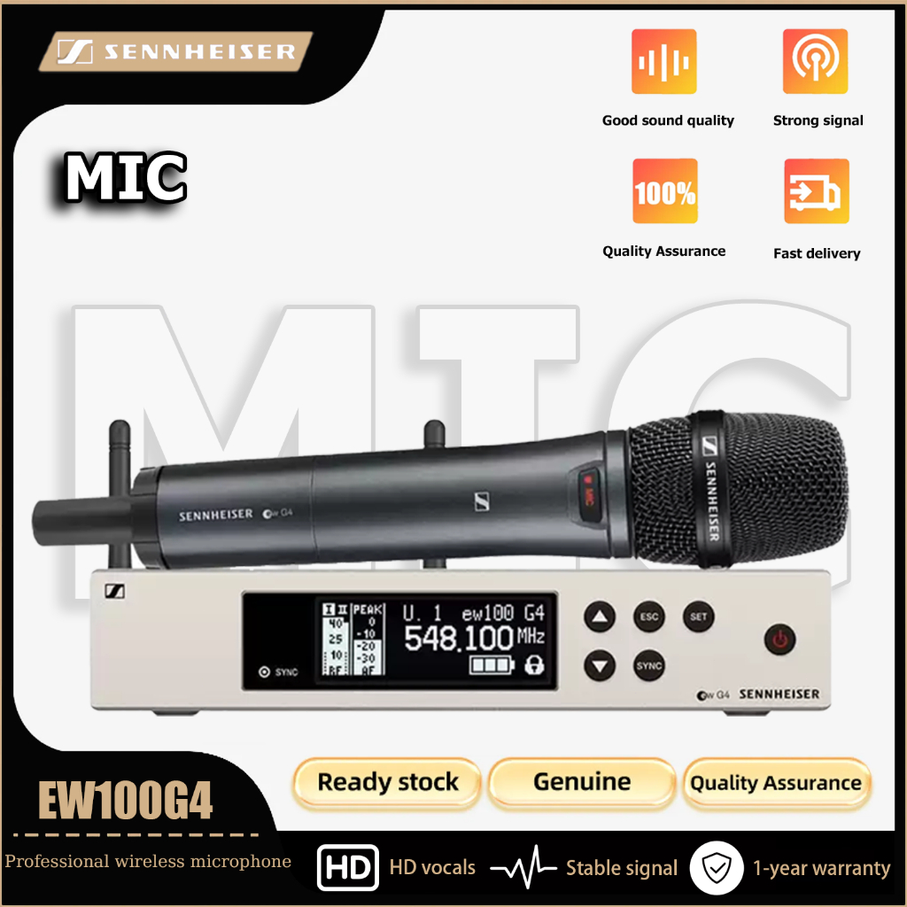 ระบบไมโครโฟนไร้สาย Sennheiser EW100G4 พร้อมไมโครโฟนแบบพกพา E835