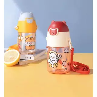 ขวดน้ำ ขวดนม 470ml ลายลูกหมีรูปทรงสวยมีสายคล้องคอให้