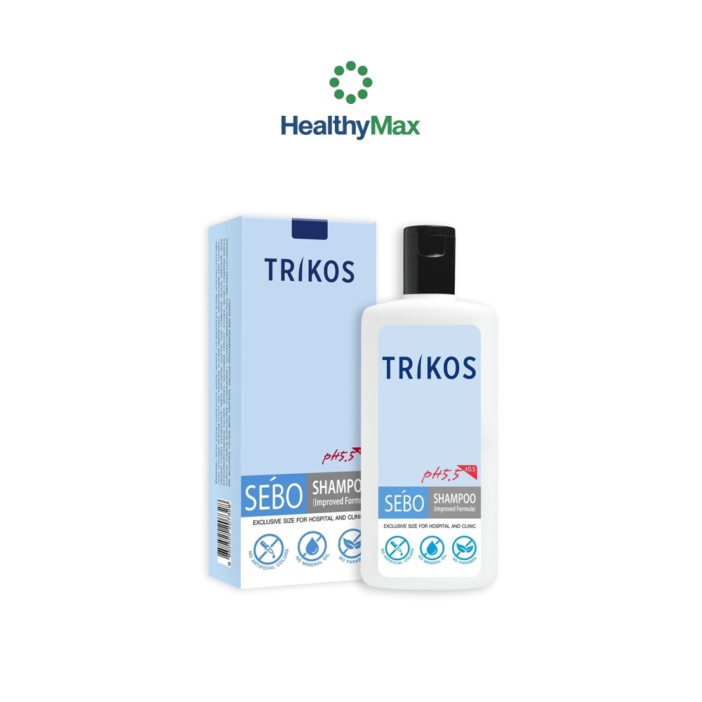 TRIKOS Sebo Shampoo 80 ml. ไทรคอส ซีโบ แชมพู (สูตรปรับปรุงใหม่) ช่วยลดอาการหนังศีรษะมัน รังแค คันศีรษะ (Exp.03/27)