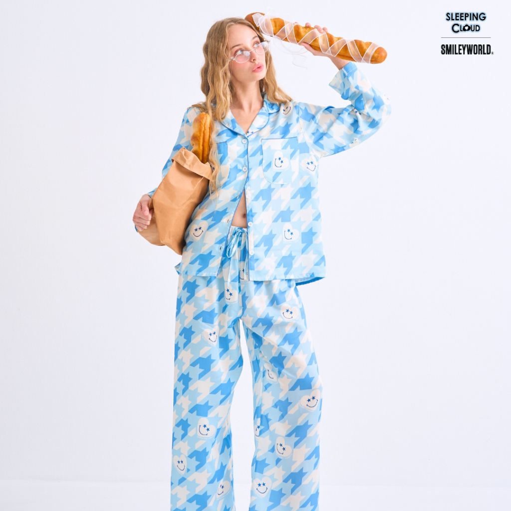 ชุดนอน SLEEPING CLOUD | ชุดนอน 100% LYOCELL ผ้านุ่ม เย็น ใส่สบาย : แขนยาว ขายาว SHINORI FRIDAY