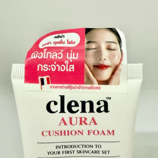 โฟมล้างหน้า Clena Aura Cushion Foam 50g สูตรอ่อนโยน ผสม สาหร่ายสีรุ้งจากฝรั่งเศส