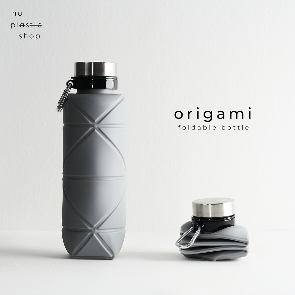 (พร้อมส่ง) Origami Bottle Foldable water bottle ขวดน้ำพับได้น้ำหนักเบา พกพาสะดวก หิ้วง่าย เที่ยวสะดวก