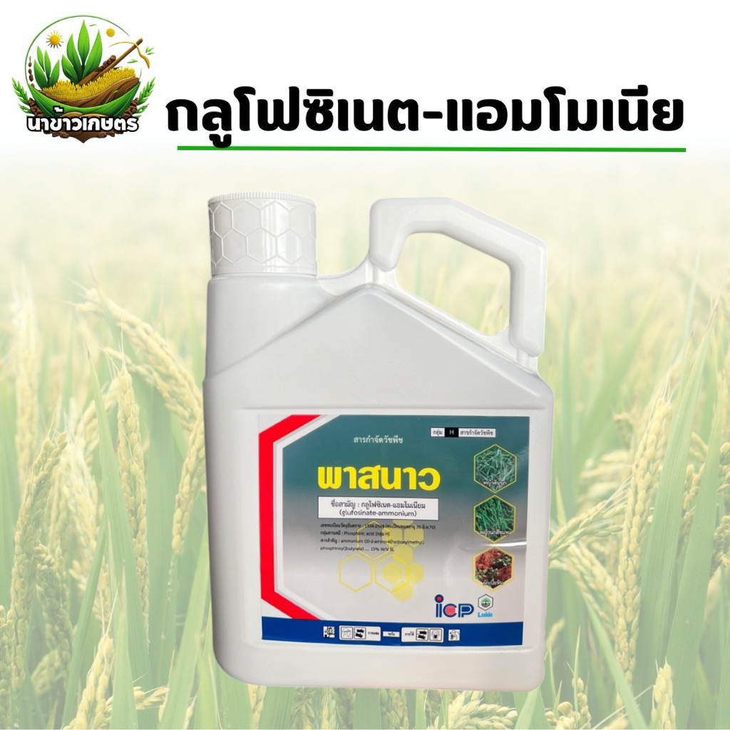พาสนาว กลูโฟซิเนต-แอมโมเนียม 4 ลิตร  กำจัดวัชพืชประเภทใบแคบ เเละวัชพืชประเภทใบกว้าง