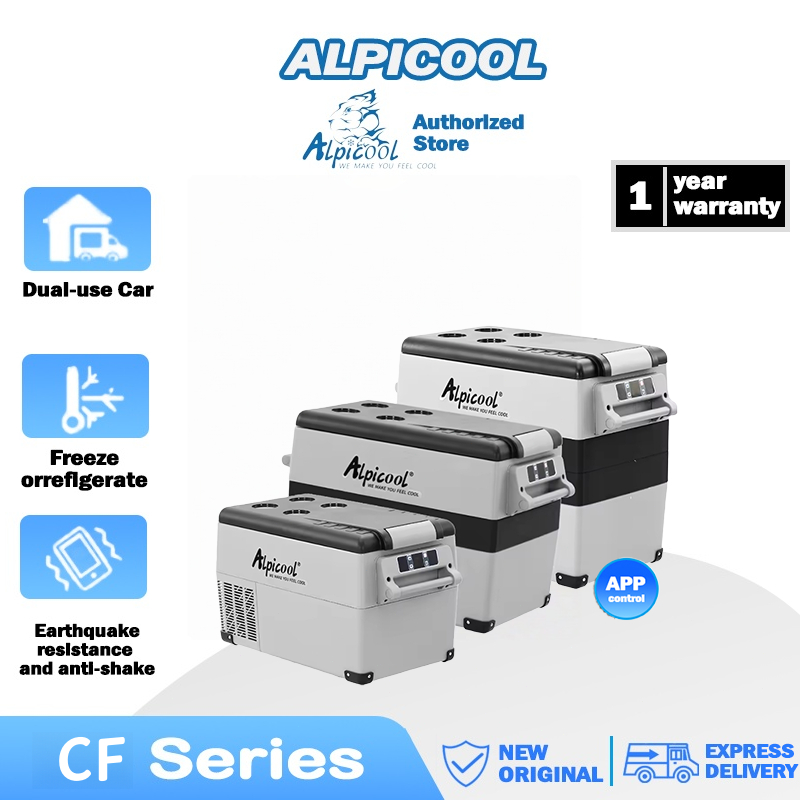 【พร้อมส่ง】Alpicool ตู้เย็น CF35/45/55L Dual-zone Freezer for Camping Car/Home Fridge 12V/24V /220V C