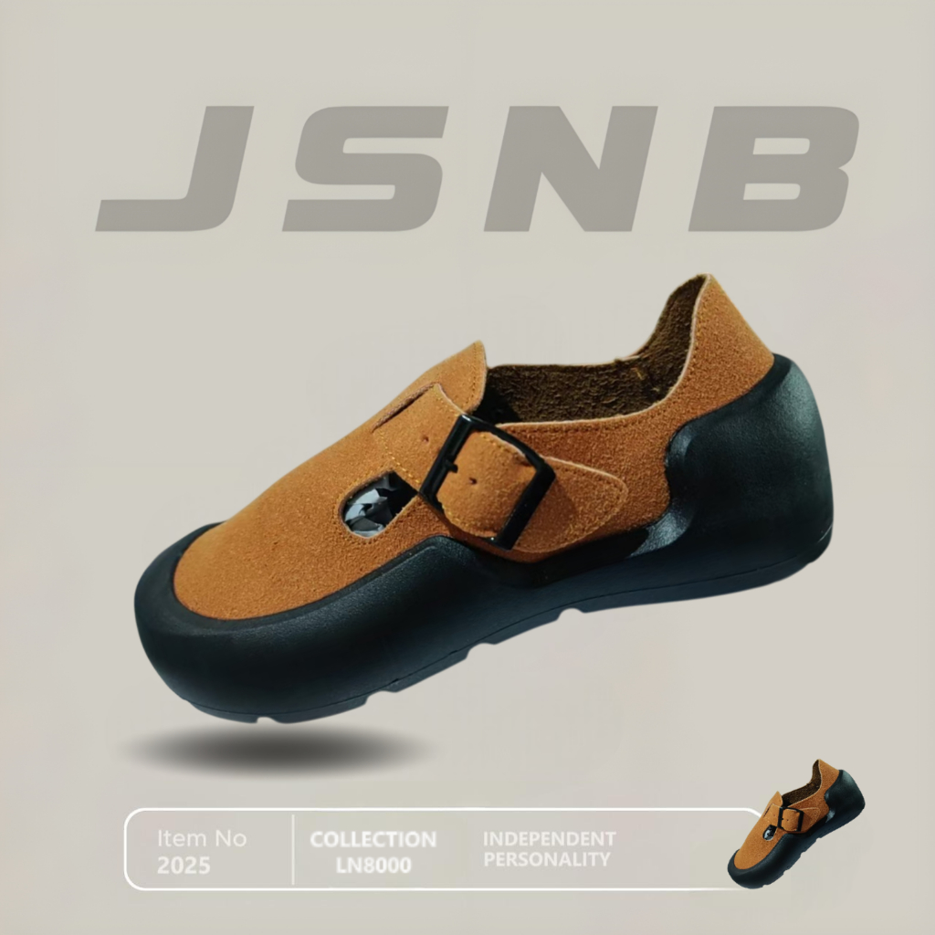JSNB รองเท้าหนังกลับ Unisex ไซส์ใหญ่ 36-45 รองเท้าส้นแบน ใส่ทำงาน ใส่ได้ทั้งผู้ชายและผู้หญิง รองเท้า