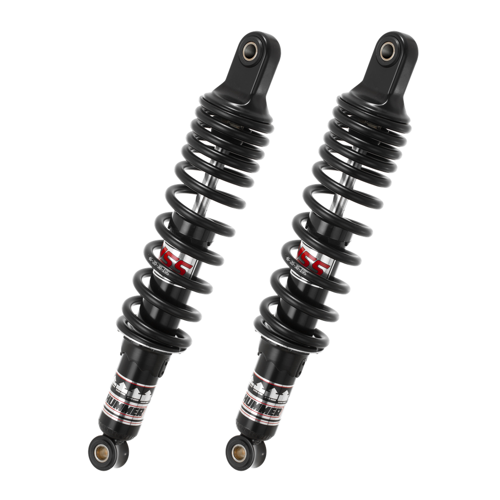 โช้คหลังYSS HUMMER สีดำ/ดำ ใส่เวฟทุกรุ่น สปริงใหญ่ สูง340 รับน้ำหนักได้ถึง 250kg /WAVE110I/125