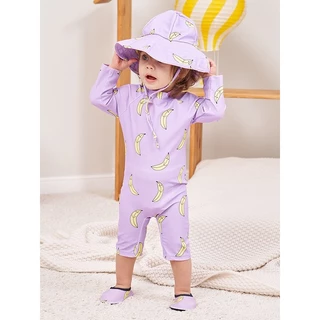 NT Baby - 161 👉ส่งด่วนกรุงเทพฯ👈 Swimwear For Kids 🐰🦁🍌 ชุดว่ายน้ำพิมพ์ลายการ์ตูน และหมวก ดีไซน์น่ารักสุดคิ้วท์