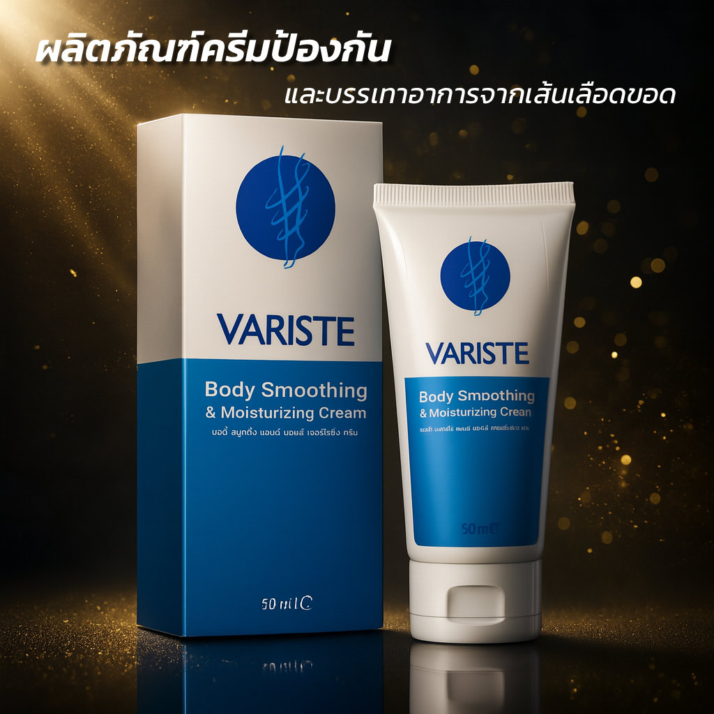 Variste ผลิตภัณฑ์ครีมบรรเทาอาการ และแก้ไขปัญหาจากเส้นเลือดขอด