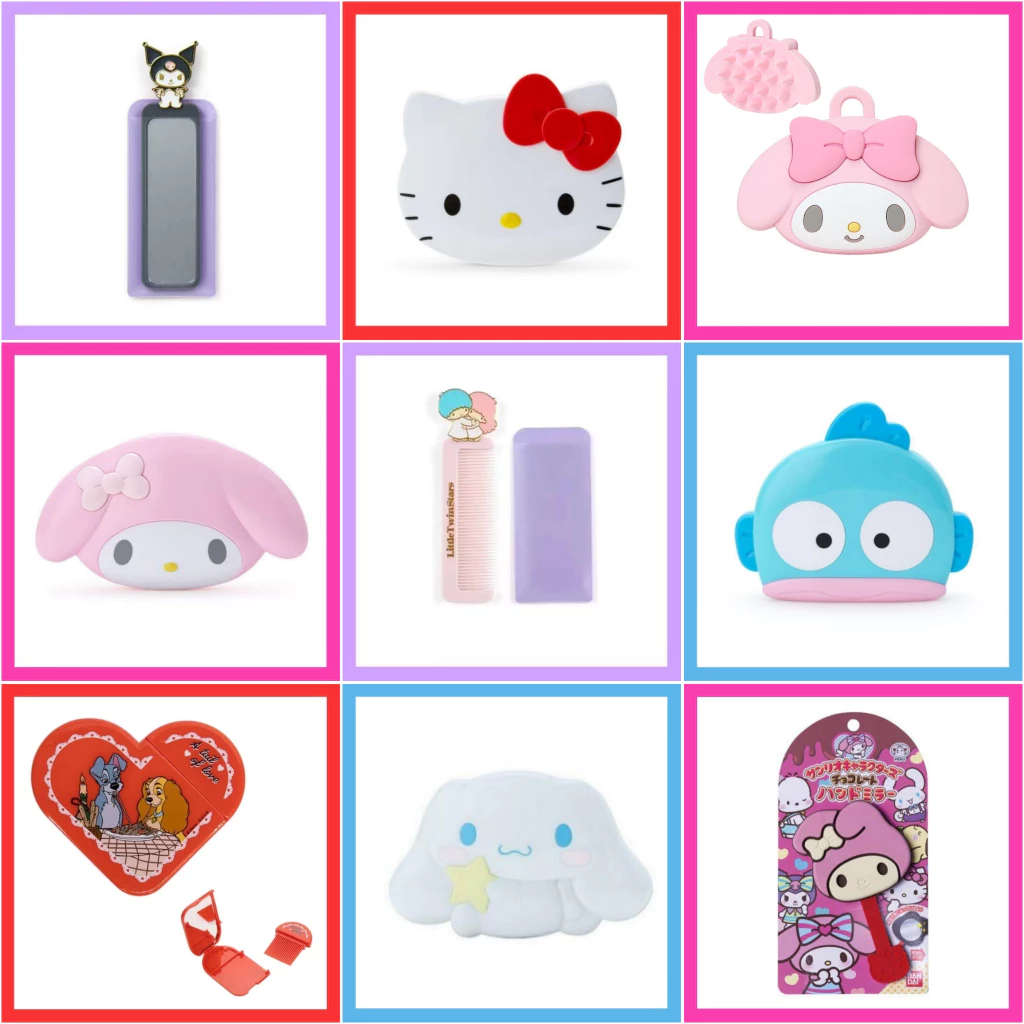 💖 แท้ 100% หวี กระจก Sanrio Comb Mirror 💚 หวีกระจก กระจกพกพา หวีพกพา มายเมโลดี้ Tamagotchi Powerpuff Girls