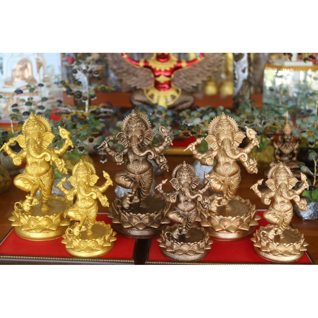 พระพิฆเนศยืนปางประทานพรแร่เหล็กน้ำพี้ขนาด4นิ้วสูง7นิ้ว