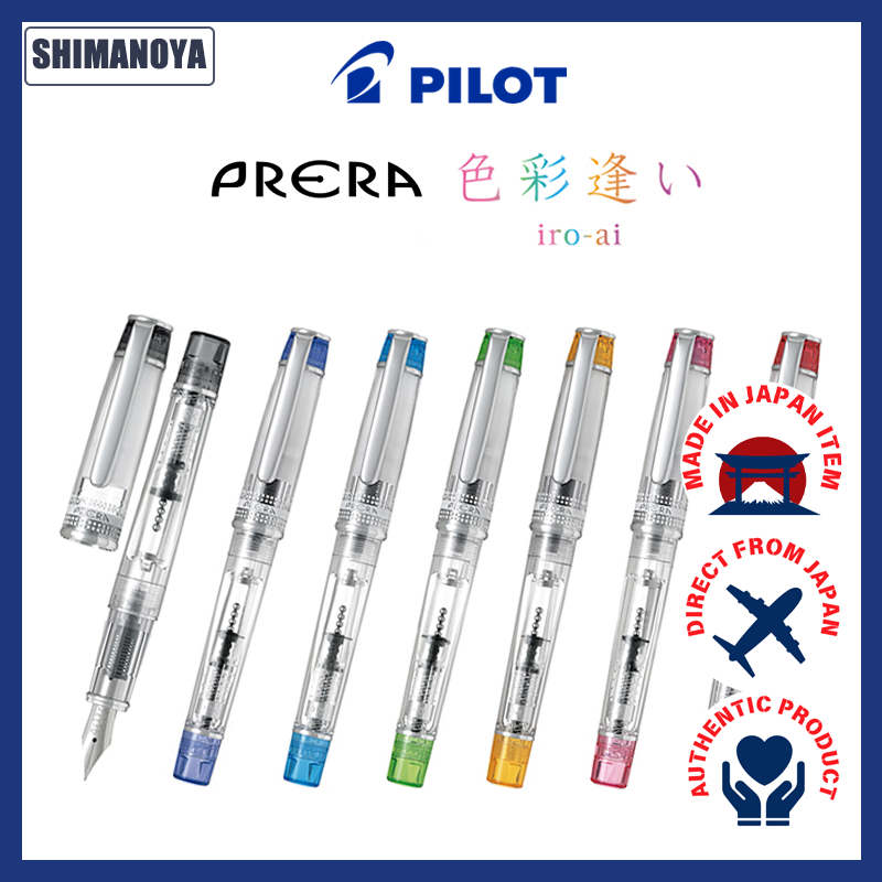 ไพล็อท Pilot Prera Fountain Pen Iro-ai with Converter con-40 calligraphy pen F, M, CM size