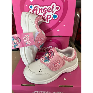 💦พร้อมส่ง💦 POPTEEN รองเท้านักเรียนหญิง รองเท้าอนุบาลหญิง รุ่น Angel Pop (PG55) สีขาวรองเท้าผ้าใบพละ ไซส์ 26-32