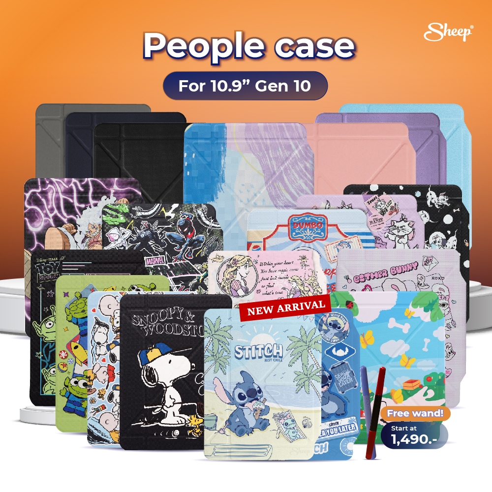 [People Gen10] เคสสำหรับไอแพด 10.9 Gen10 2022 รวมลายลิขสิทธิ์แท้ ใส่ปากกาพร้อมปล