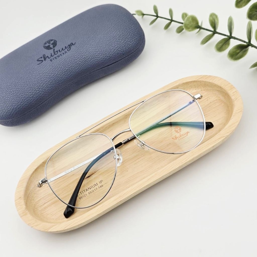 กรอบแว่นตารุ่น95121ทรงนักบินวัสดุTITANIUMเบาแข็งแรงทนทาน ยืดหยุ่นสูงนำไปตัดใส่เลนส์ได้ - รูปที่ 2