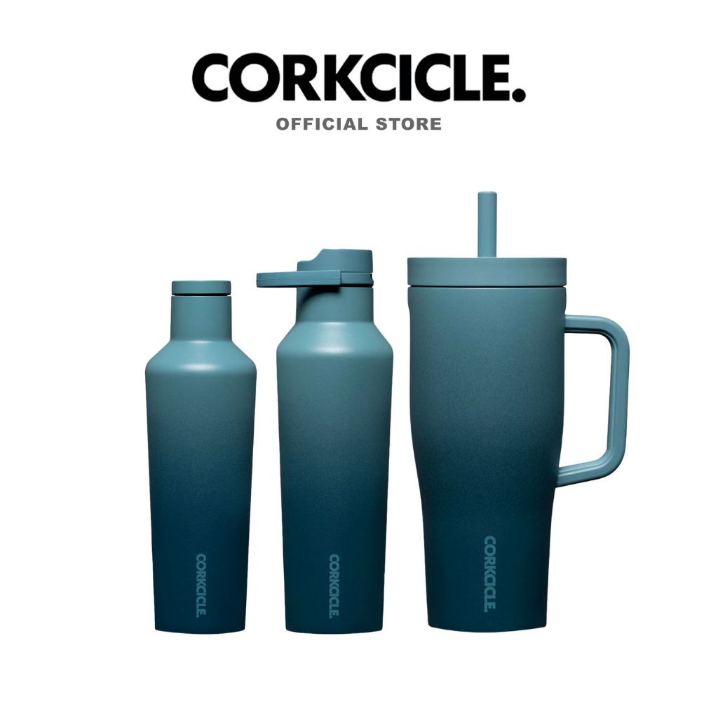 Corkcicle | Twilight เขียว | Keeps Cold เก็บเย็น 25hrs | ขวดน้ำพกพา Tumbler Sport Canteen