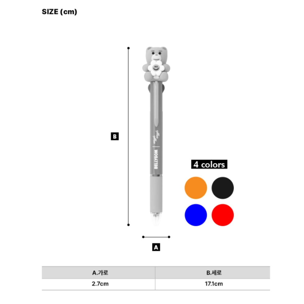 [พร้อมส่ง] ปากกาลูกลื่น 4 สี Wiggle Wiggle Figure Multi Ball Pen  ปากกาน่ารัก เขียนลื่น เส้น 0.7 mm - รูปที่ 7