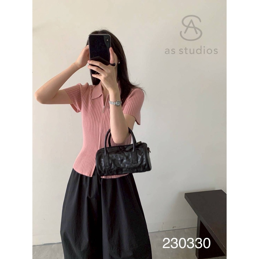 ONE K เสื้อไหมพรมแขนสั้น เนื้อผ้านุ่ม